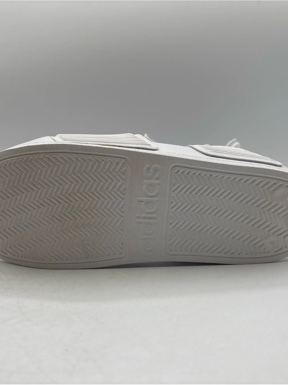 adidas Adilette Sandal K GW0342 Size 6 White Black Adjustable Strap Sport Sandal